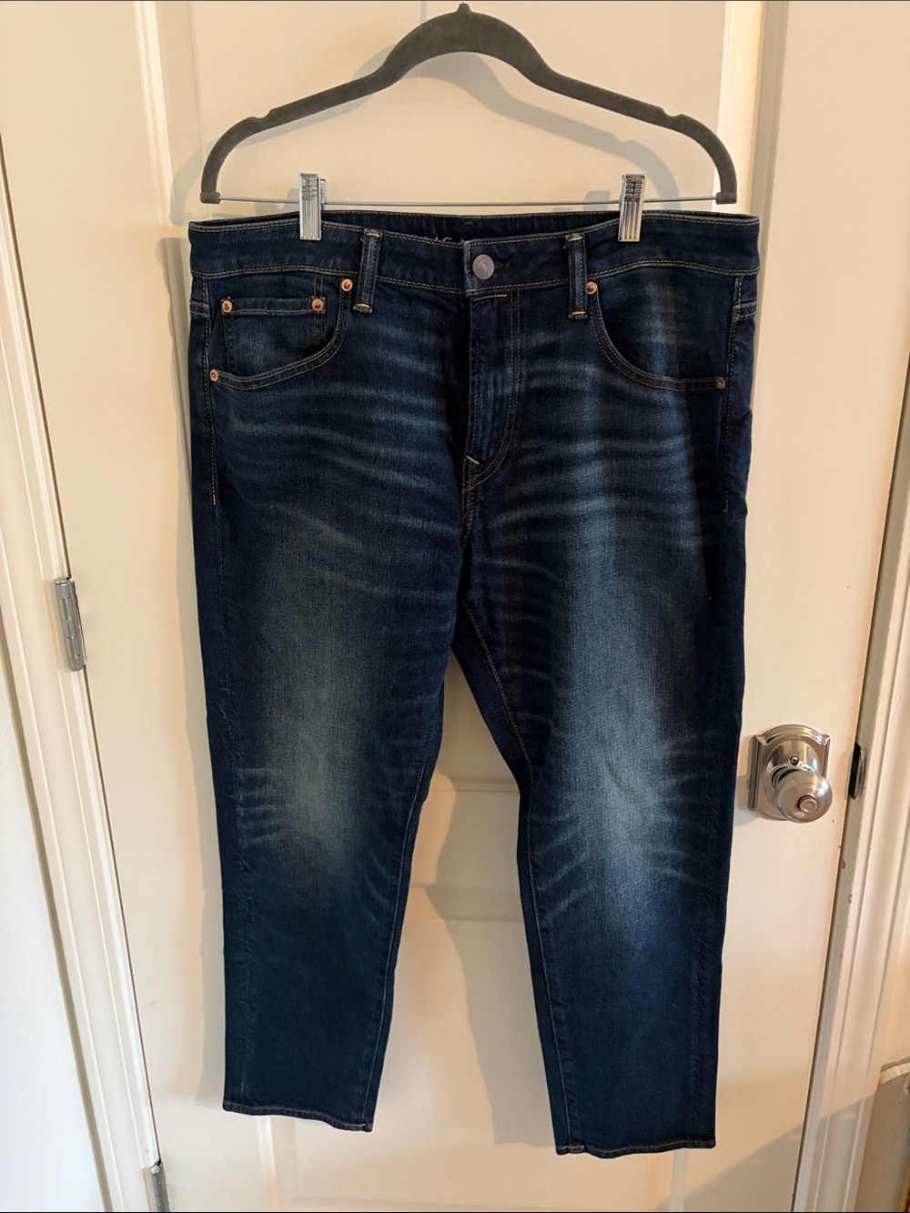 American Eagle Outfitters Dark Indigo Slim Straight Jeans